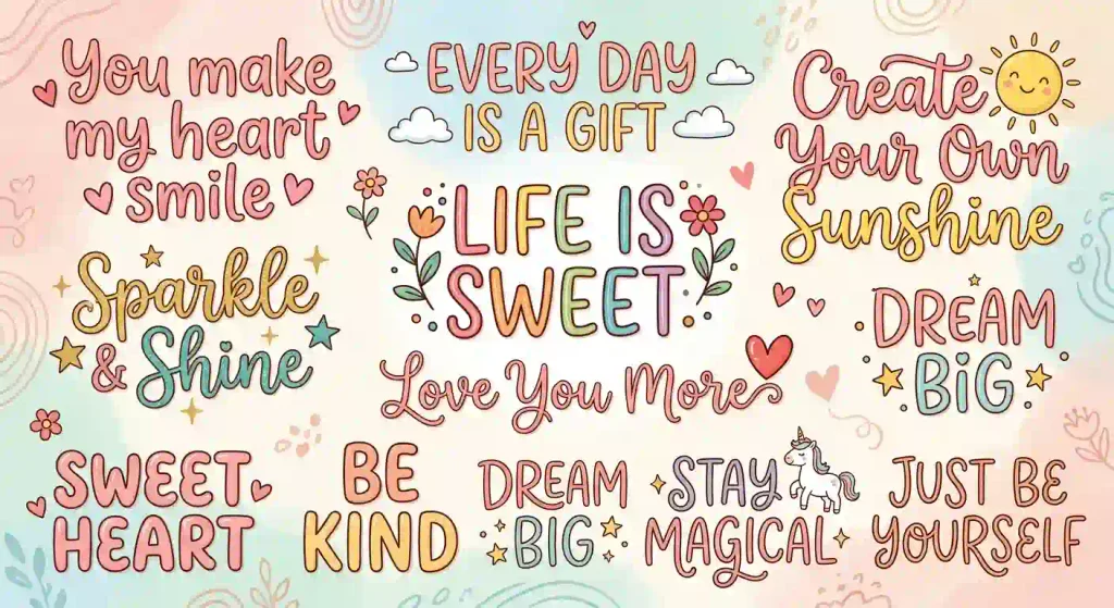 Cute Fonts for Quotes and Sweet Captions