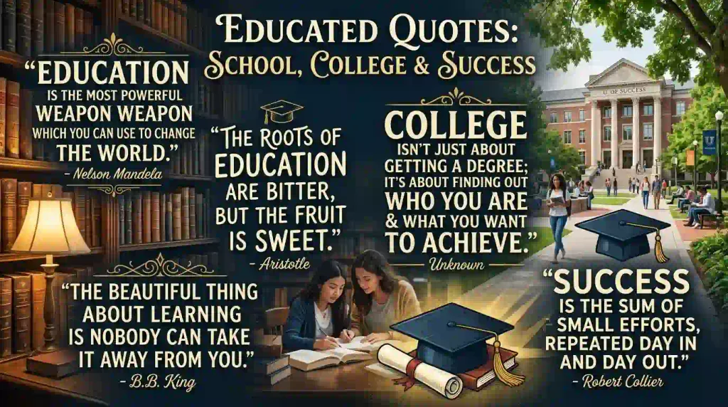 Educated Quotes About School, College, and Success