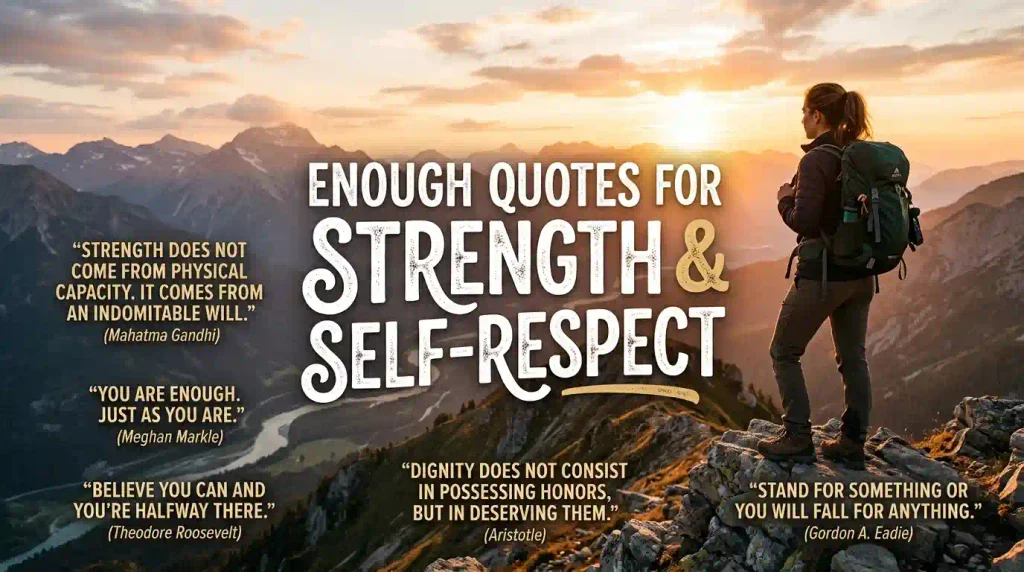 Enough Quotes for Strength and Self Respect