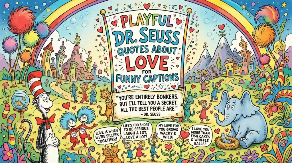 Playful Dr Seuss Quotes Love for Funny Captions