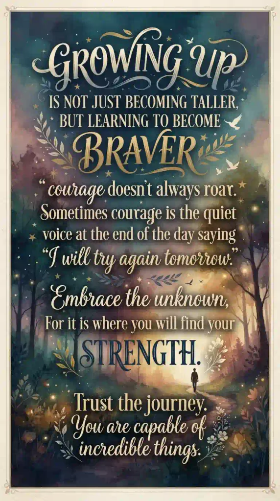 Quotes About Growing Up and Finding Courage