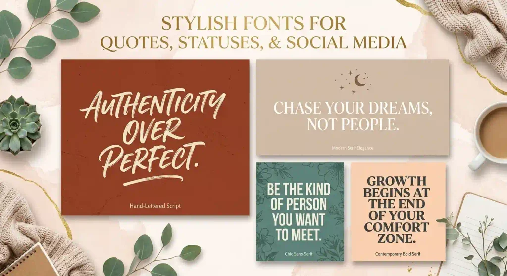 Stylish Fonts for Quotes, Statuses, and Social Media