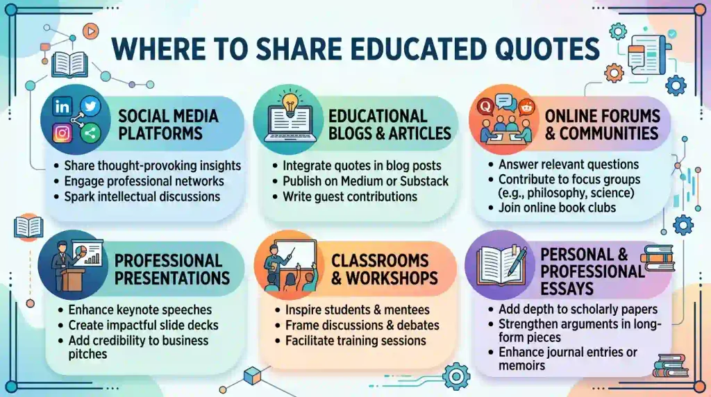 Where to Share Educated Quotes