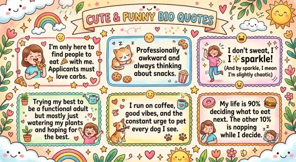 Cute and Funny Bio Quotes for a Playful Profile