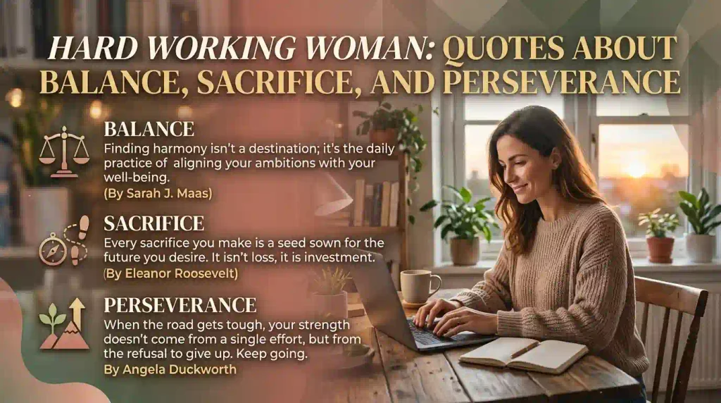 Hard Working Woman Quotes About Balance, Sacrifice, and Perseverance 