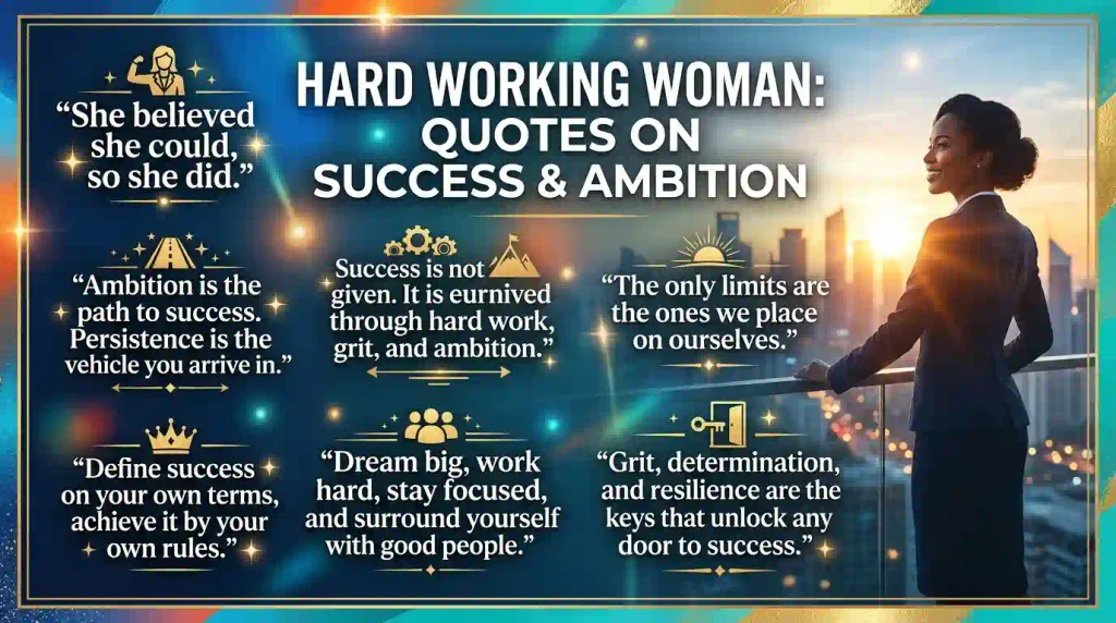 Hard Working Woman Quotes About Success and Ambition 