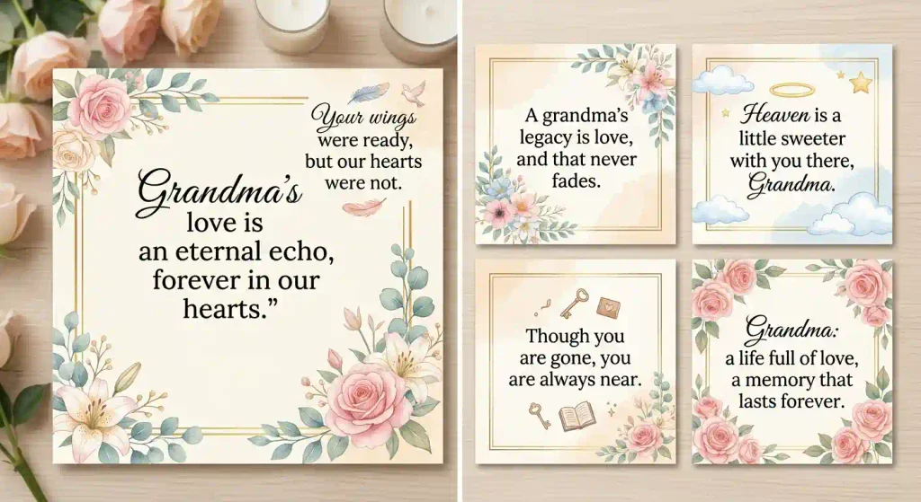 Short Grandma Passing Quotes for Captions and Statuses